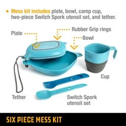 UCO Durable Mess Kit, 6 Piece Camp Kitchen