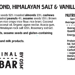 CookieTime The Original Craft Bar Roasted Almond, Himalayan Salt & Vanilla Bar, 65g Snacks