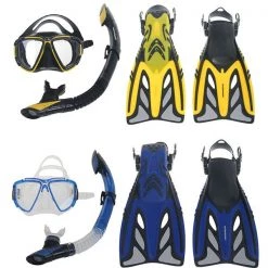 Mirage Crystal Mask, Snorkel & Fin Set Hunt / Fish / Watersports