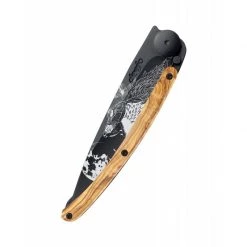 Tools / Accessories Deejo Black 37g Knife With Olive Wood Handle, Howl