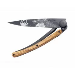 Tools / Accessories Deejo Black 37g Knife With Olive Wood Handle, Howl