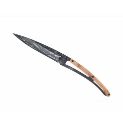Deejo Black 37g Knife With Juniper Handle, Wave
