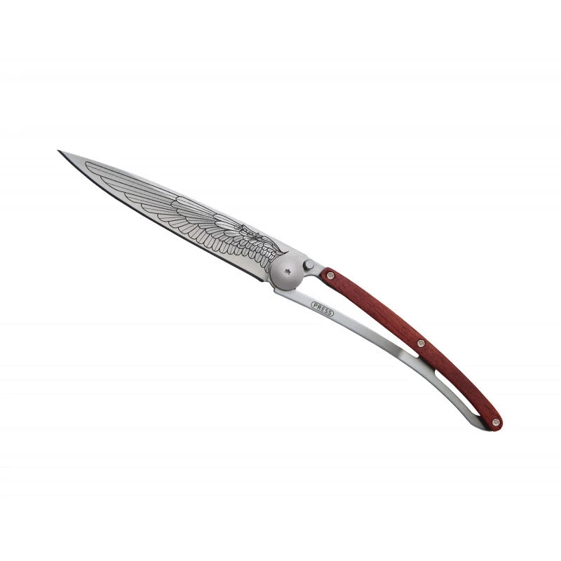 Deejo Tattoo 37g Knife With Coral Handle, Wing