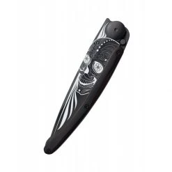 Tools / Accessories Deejo Black 37g Knife With Ebony Handle, Latino Skull