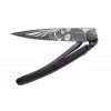 Tools / Accessories Deejo Black 37g Knife With Ebony Handle, Latino Skull