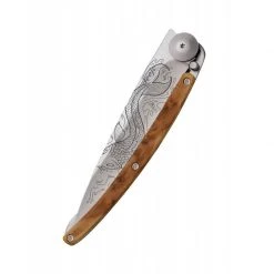 Deejo Tattoo 37g Knife With Juniper Handle, Fish