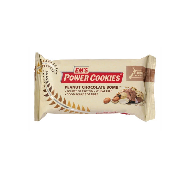 Em's Power Cookies Em's Power Cookie Bars, Peanut Chocolate Bomb, 80g, Each Food