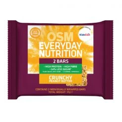 CookieTime OSM Everyday Nutrition Crunchy Peanut Butter Bars, 146g, 2 Pack Snacks