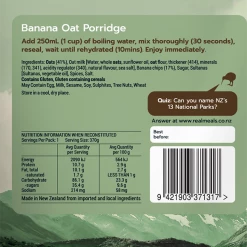Food Real Meals Banana Oat Porridge
