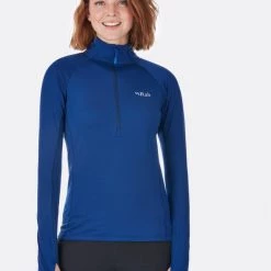 Rab Flux Womens Pull-On Top, Blue Print Womens Tops