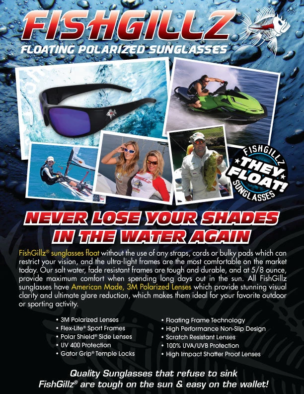 FishGillz Floating Sunglasses North Shore Grey