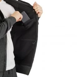 Pacsafe Transit Mens Travel RFIDsafe Hoodie, Charcoal Mens Tops