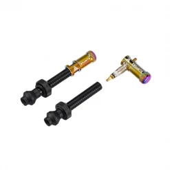 Bike Accessories Granite Designs CNC Valve Stem / Cap Pair With Valve Core Removing Function