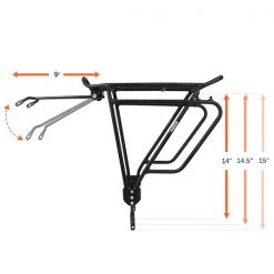 Ibera Alloy Rear Carrier (26 To 29er) Bike Racks