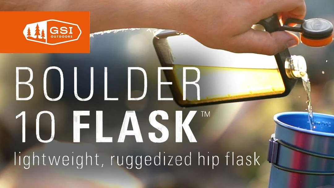 Camp Kitchen GSI Boulder 10 Hip Flask, Graphite 295ml