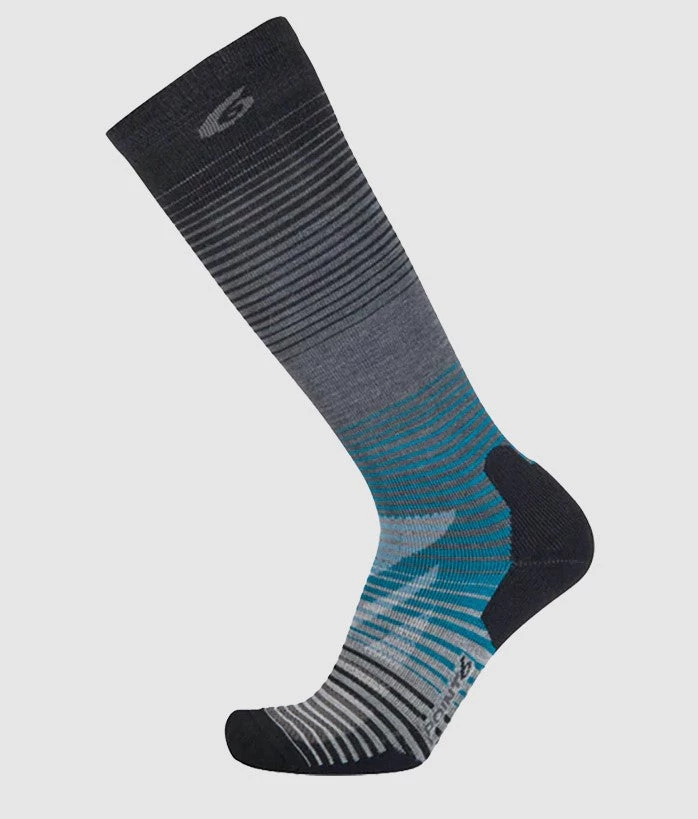 Snow / Ice Point6 Merino Merge Light OTC Ski Socks Black Medium