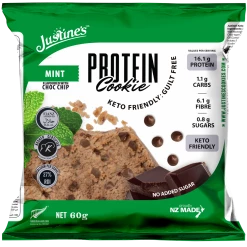 Justine's Cookies Justines Mint Choc Chip Protein Cookie, 60g Food