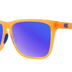Knockaround Fast Lane Sport Polarized Sunglasses, Neon Orange/Moonshine