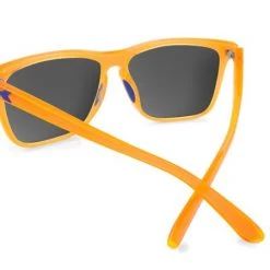 Knockaround Fast Lane Sport Polarized Sunglasses, Neon Orange/Moonshine