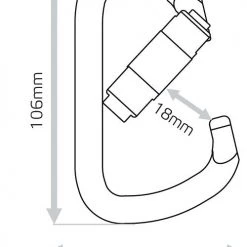 Zero Nyx High Strength Black D Carabiner