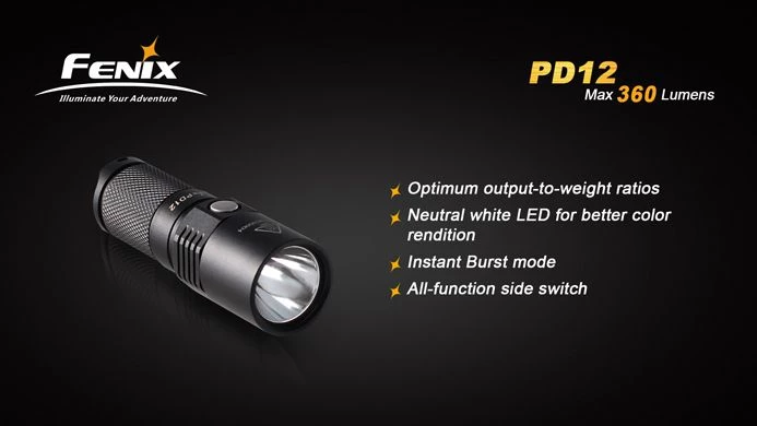 Fenix PD12 360 Lumen Flashlight Camp / Tramp