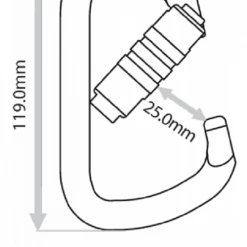 Climb Zero Aion Triple Lock D Carabiner