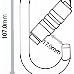 Zero Ox Pin Screw Gate Oval Carabiner