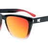 Knockaround Premiums Polarized Sunglasses, Glossy Black/Red Ice