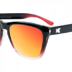 Knockaround Premiums Polarized Sunglasses, Glossy Black/Red Ice