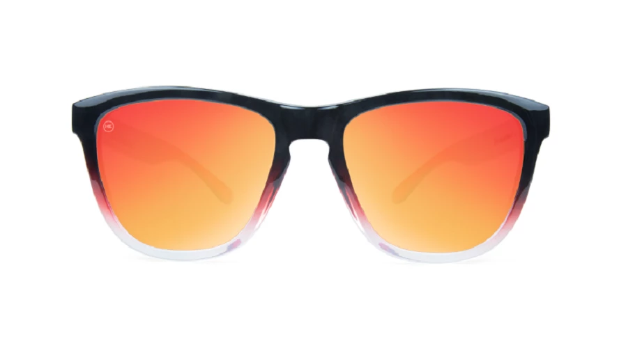 Knockaround Premiums Non-Polarized Sunglasses, Glossy Black/Red Ice Accessories