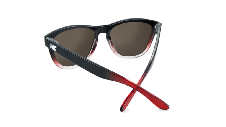 Knockaround Premiums Non-Polarized Sunglasses, Glossy Black/Red Ice Accessories