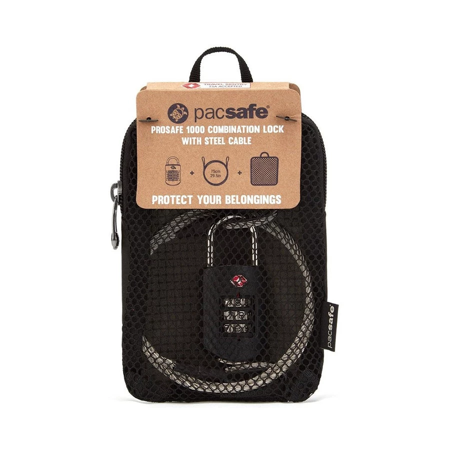 Pacsafe Prosafe 1000 TSA Combination Lock With Steel Cable Travel