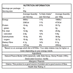 CookieTime Snacks Em's Protein Cookie, Peanut Butter, 50g