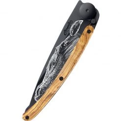 Deejo Black 37g Knife With Olive Wood Handle, Warm Blood Tools / Accessories