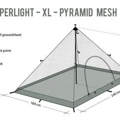 DD Hammocks Superlight Pyramid Tent Mesh Inner X-Large Tents