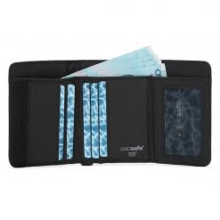 Pacsafe RFIDsafe Recycled Trifold Wallet Travel