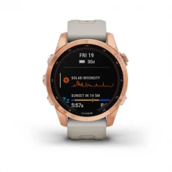 Garmin Fēnix® 7S – Solar Edition Rose Gold With Light Sand Band