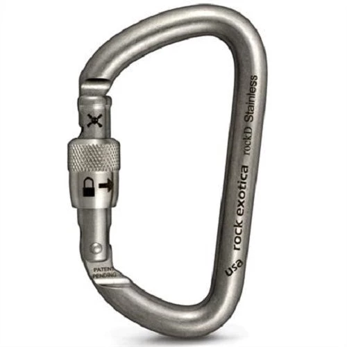 Climb Rock Exotica RockD Stainless Steel Screw Gate Carabiner