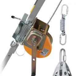 Zero Descend Winch With Pulley & Mounting Bracket Height Safety