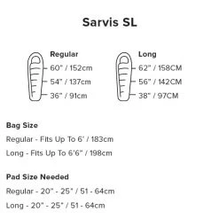 Big Agnes Sarvis SL -1°C (650 DownTek) Sleeping Bag, Reg, LH Camp / Tramp