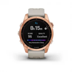 Garmin Fēnix® 7S – Solar Edition Rose Gold With Light Sand Band