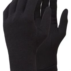 Trekmates Silk Liner Gloves, Black Clothing