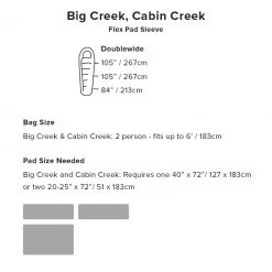 Camp / Tramp Big Agnes Big Creek -1°C Double Wide Synthetic Sleeping Bag