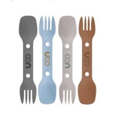 Camp Kitchen UCO Utility Spork 4-Pack With Lanyard, Assorted