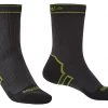 Bridgedale Storm Lightweight Boot Length Socks, Grey/Lime