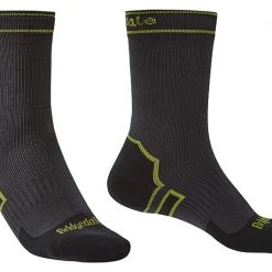 Bridgedale Storm Lightweight Boot Length Socks, Grey/Lime