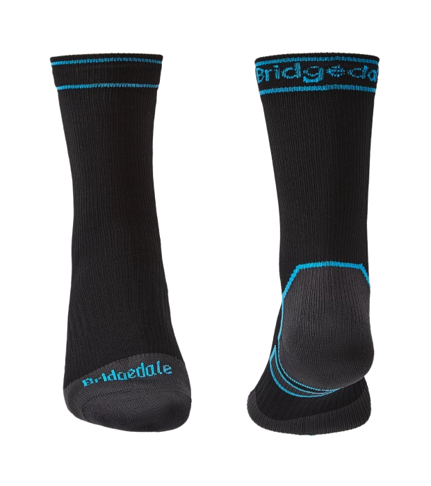 Bridgedale Storm Midweight Boot Length Socks, Black/Blue