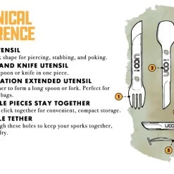 Camp / Tramp UCO Switch Spork Utensil Set With Tether