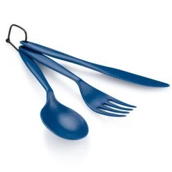 GSI Tekk Cutlery Set, Blue Utensils