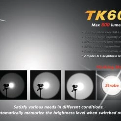 Fenix TK60 Waterproof 800 Lumen Flashlight